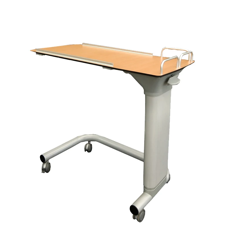 Easily slides under beds stretchers mobile recliners Medical Overbed Table