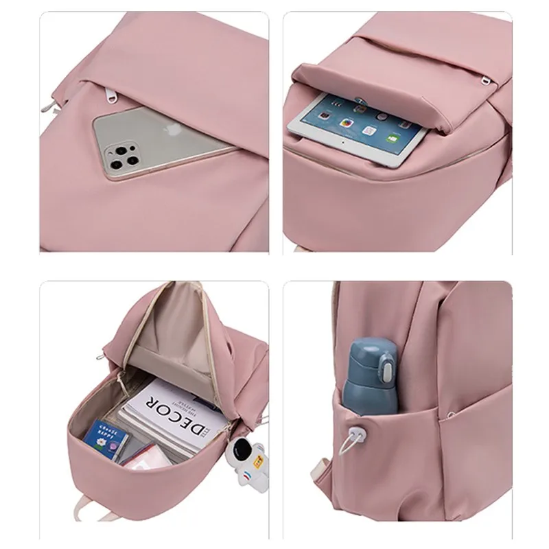 FREE SAMPLE College Student High School Backpack for Teen School Bags Women Nylon Bookbag Large Youth Casual Korean Bagpack