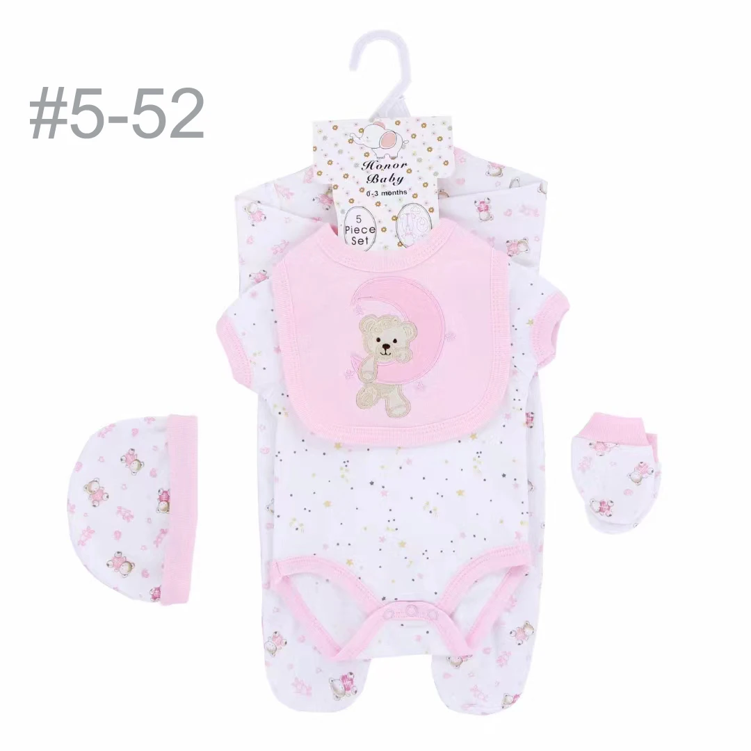 2024 Wholesales Baby boys girls summer clothing sets Short sleeve newborn baby clothes sets new born baby birthday gift sets