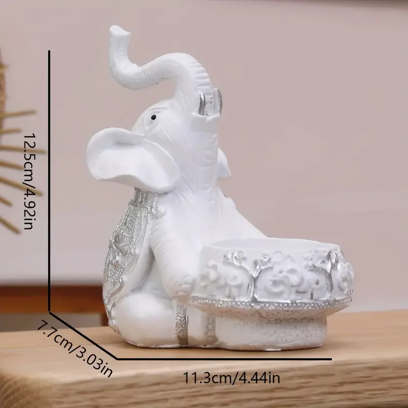 Handcrafted Elephant Incense Burner for Home Decor Elephant Candle Holder