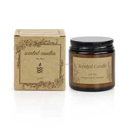 Wholesale Buy Scented Candles Luxury Glass Candle Jars Soy Wax With aluminum Lid