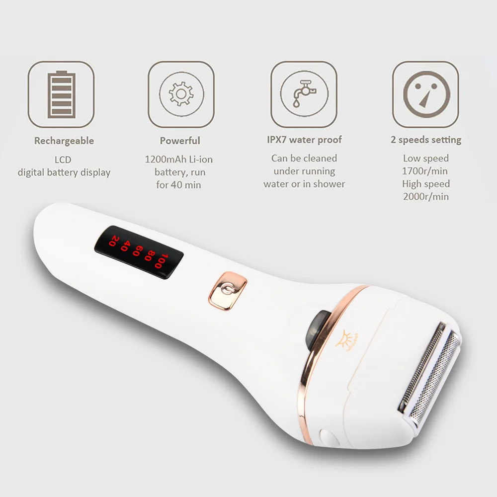 3 in1 Multifunctional Electric Shaver Professional Pedicure Rechargeable Foot File Callus Remover