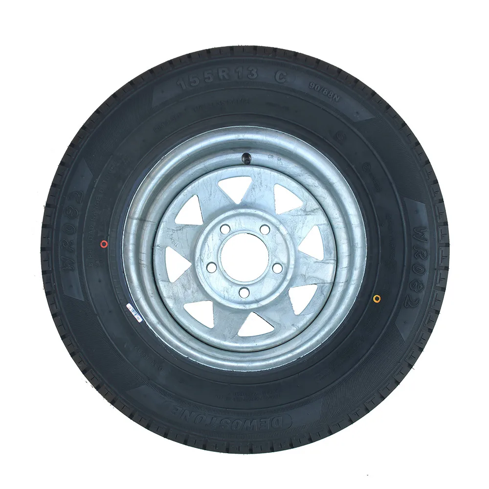 hot sale 155R13C  tire with galvanised steel wheel