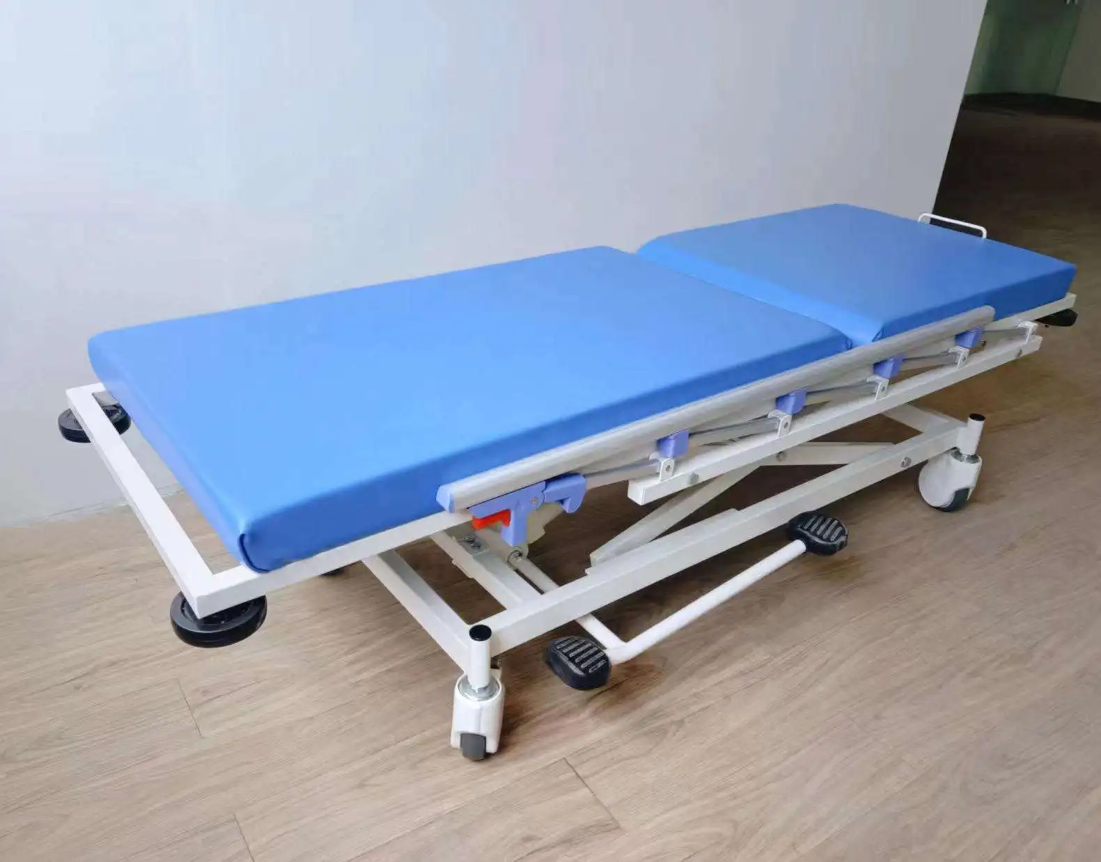Mobile foldable hospital bed transport medical transfer patient emergency stretcher trolley