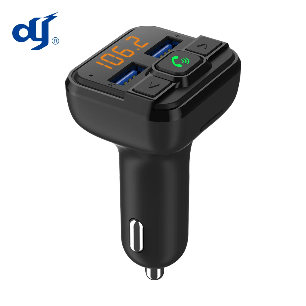 BT21 Wireless FM Transmitter Car MP3 Player Bluetooths Kit with Dual USB Ports Phone Charger