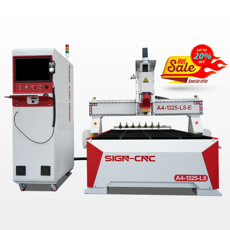 SIGN-CNC машина Werkende Olifant Cnc 1325 2030 Hout Router 4 оси 3 Assige Houtsniiwerk