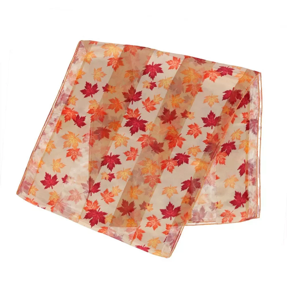 The Best And Cheapest Halloween Scarf Thin Shawl Silky Striped Satin Scarf For Party Accessories