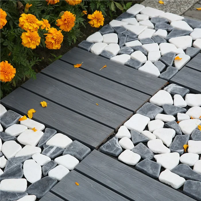 Outdoor plastic wood floor balcony bathroom garden DIY  stone anti-corrosion ecological brick