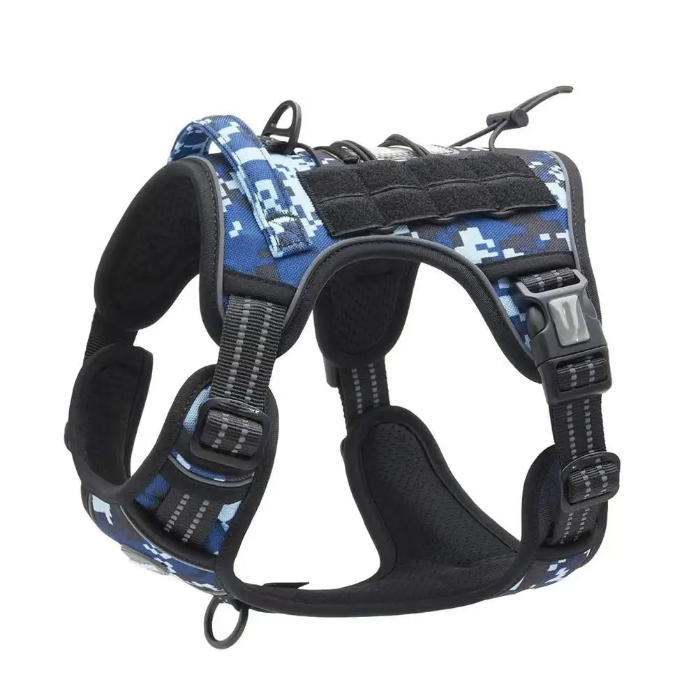 2023 Custom Tactical Reflective Dog Harness Pack With Rope No Pull Dog Harness For Hunting