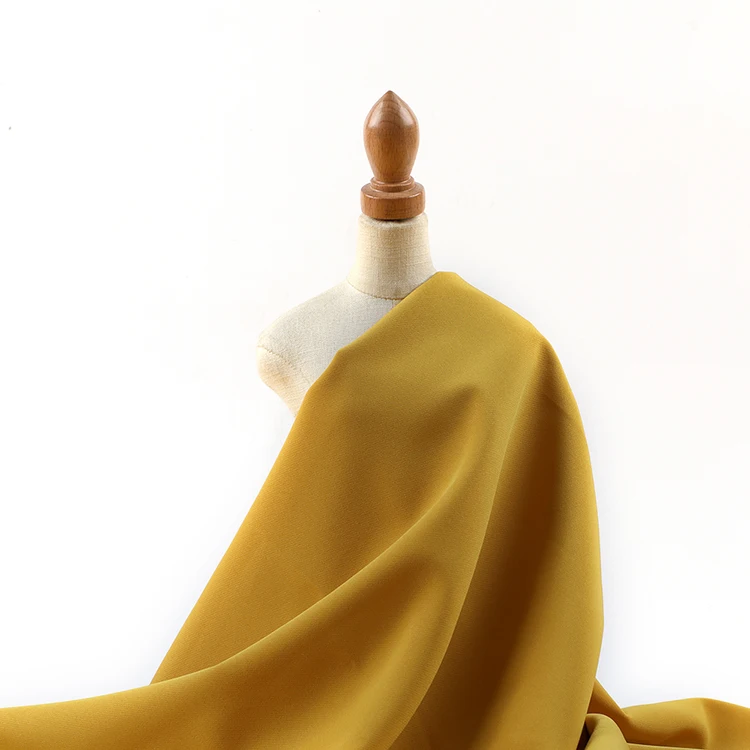 
New arrival custom shiny double FDY polyester woven crepe chiffon fabric for trousers 