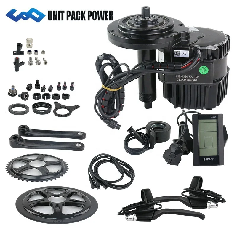 New stock electric bike conversion kit 8fun /bafang 48V 750W BBS02 mid drive motor with 48V lithium battery