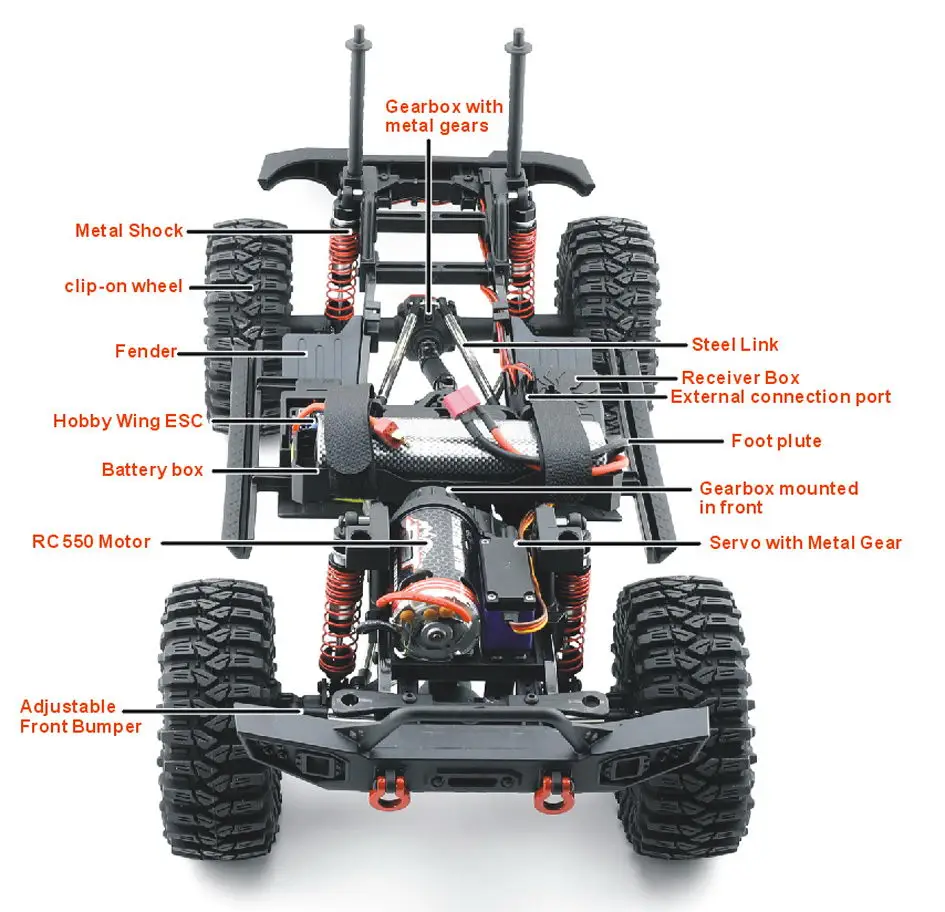 RGT новый выпуск 1/10 реалистичный гусеничный внедорожник ex86120 длина 313 мм колесная база