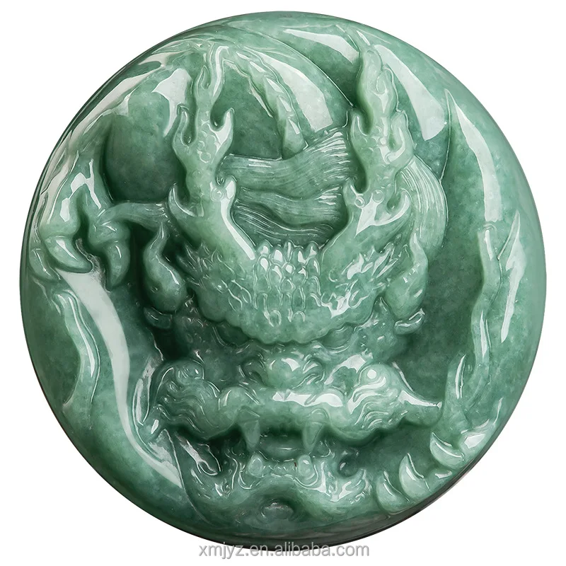 Certified Grade A Natural Jadeite Domineering Dragon King Zodiac Dragon Ice Jade Pendantmen And Women  Jade Wholesale
