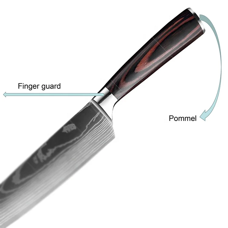 Custom Made Metal Guard Components Stainless Steel Chef Knife Bolster Pommel