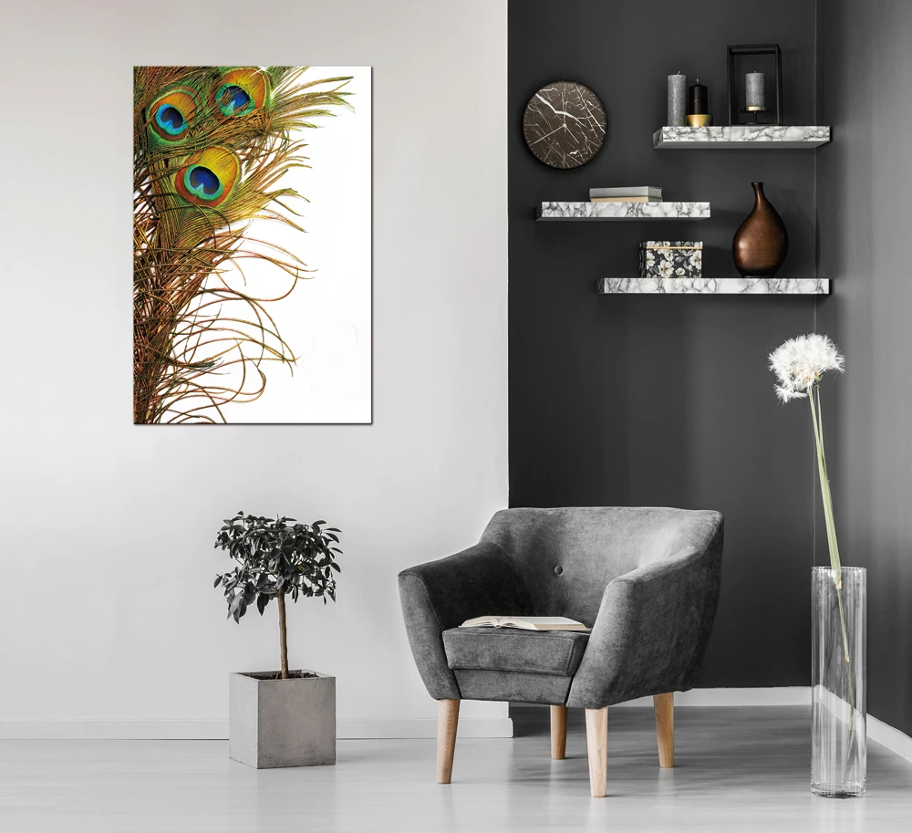 High Quality Canvas Printed Peacock Animal Decorative Painting Poster for Living Room and Bedroom