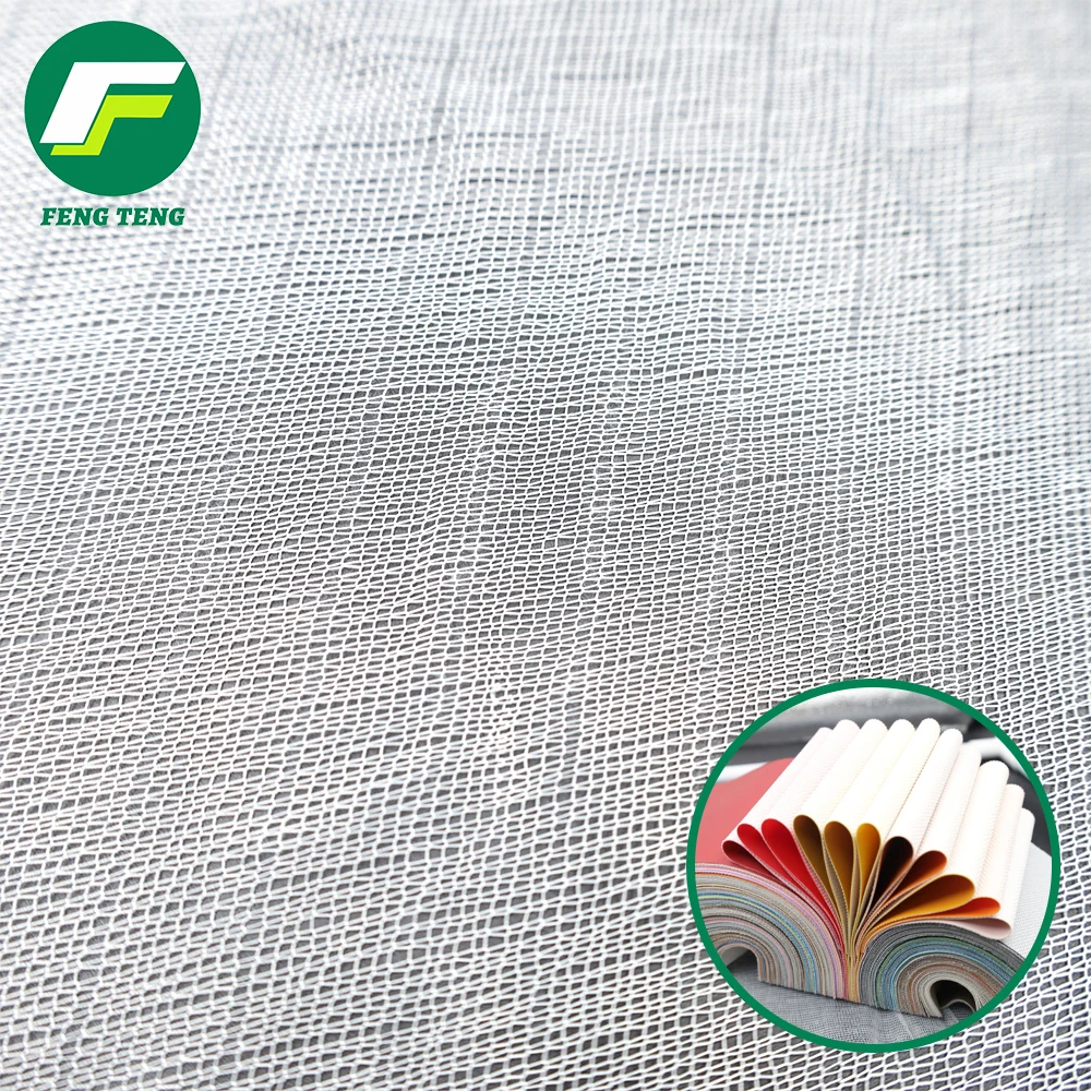 105 New Type Dacron 100% Polyester Breathable White Knitting High Stretch 0.15 Thickness Backing Fabric For Leather