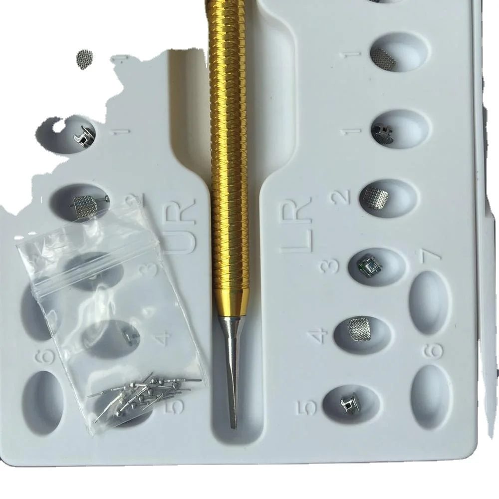 Стоматологические Ортодонтические металлические самолигирующие кронштейны Roth MBT 022 с 345 крючками, стоматологический бандаж