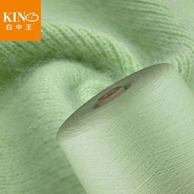 Пряжа из ангоры OEM/ODM 20% ангорской кроличьей шерсти 80% нейлоновая Смешанная шерстяная пряжа 1/2/16 нм 6 цветов для ручного вязания крючком