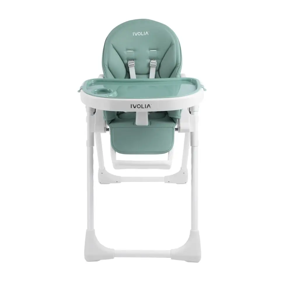 IVOLIA EN14988 Modern Portable Highchair Adjustable Plastic Kids Dining Chair for Eating & Feeding Metal for Kitchen Use