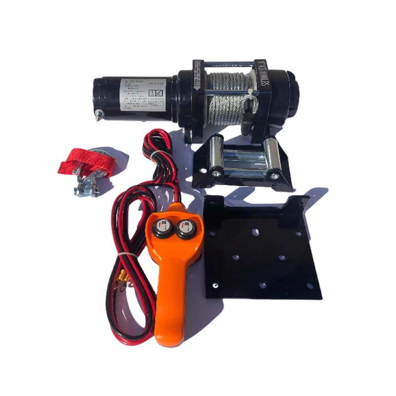 High Quality Heavy Duty Wire Rope Electric Mini Truck Winch  6000 Lb 12v