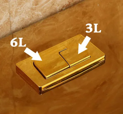 Modern Luxury Sanitary Ware High Quality Golden Color Bathroom Ceramic WC Dual-Flush Toilet Fashion Design