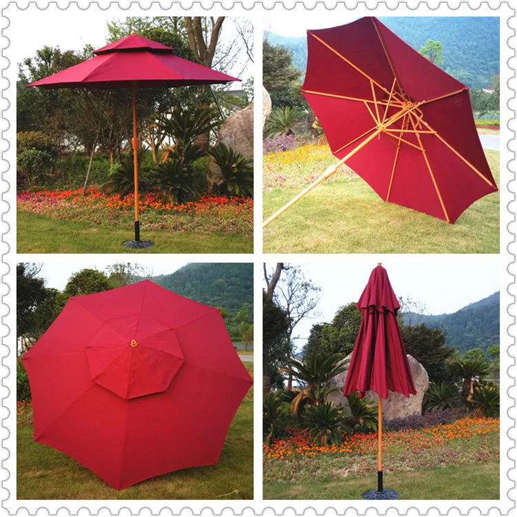 Hot Sellers 9Ft/2.7M 8 Ribs Outdoor Patio Umbrella With Tile And Crack Factory Direct Garden Parasol Sun Umbrella