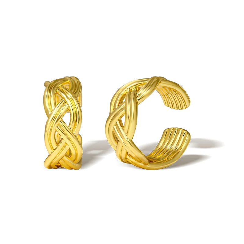 Fashion Ear Cuffs Without Piercing Ear Clip Earrings Non-Piercing  Cartilage Knot type CC Earrings For Women Jewelry 2023 Gifts