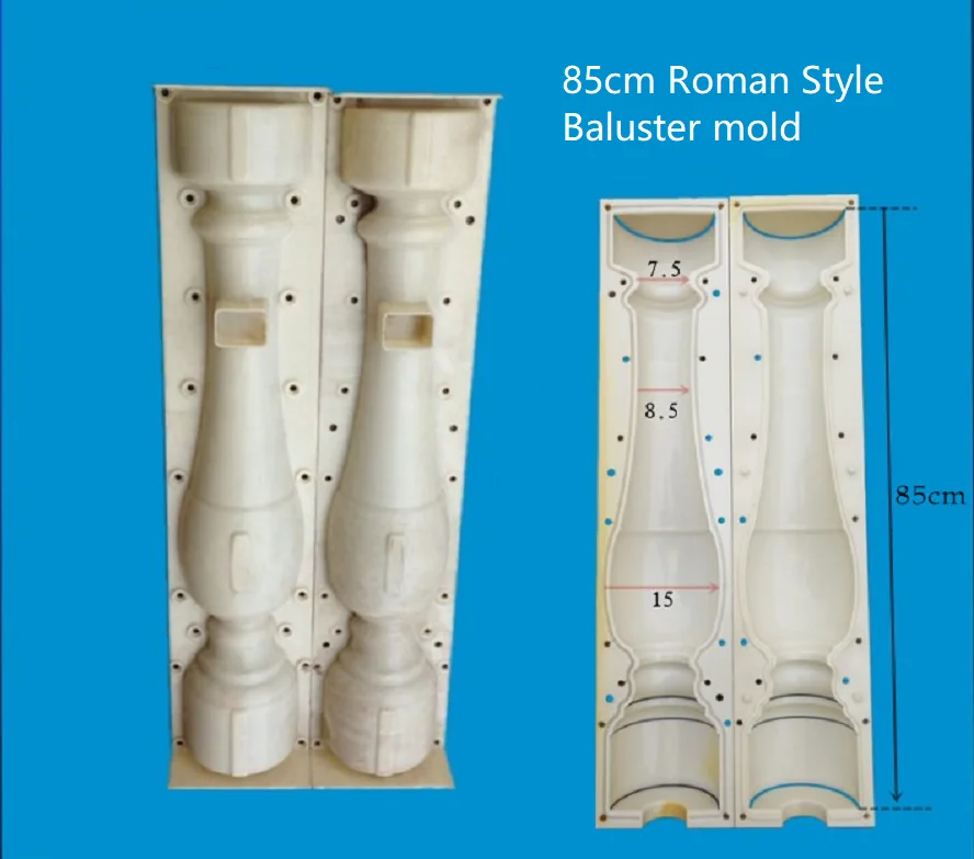 Balustrades Mold 85/162CM European Roman Column Mouldor Concrete Plaster for Garden Balcony Fence Decor