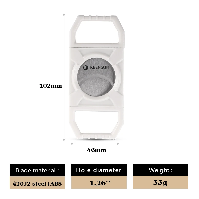portable wholesale custom logo high quality black white stainless steal guilitene cigar cutter cigar scissor clip