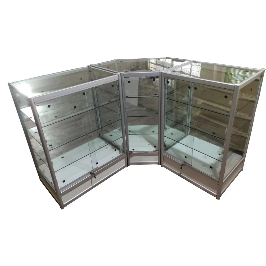 full vision short cabinet with base and sliding lock grocery display cabinet and smoke shop display