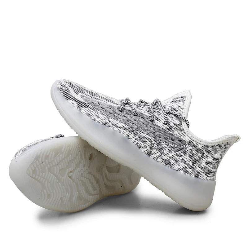 
YT breathable knitting casual shoes for men new styles Super light movement running 