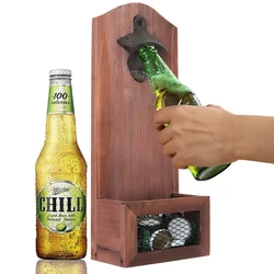 64 Freezer Door Magnetic Beer Cap Opener Wall Mounted Cap Remover Refrigerator Vintage Metal Wall Mounted Beer Bottle Opener