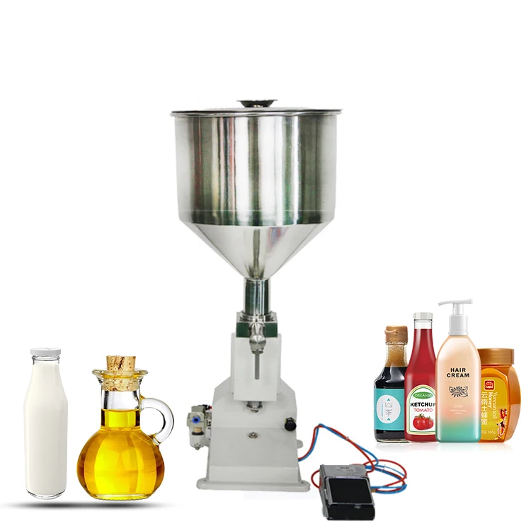 Manual small perfume beverage honey liquid paste glass bottling filling machine