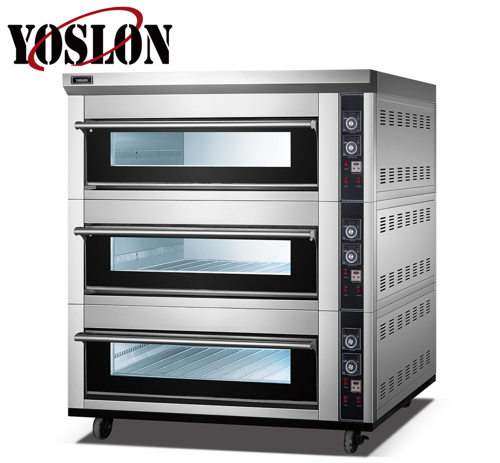 YOSLON YH-309Q 3 Deck, 9 лотков, газовый тип, высокое качество, 100% тестированная колода для пекарни