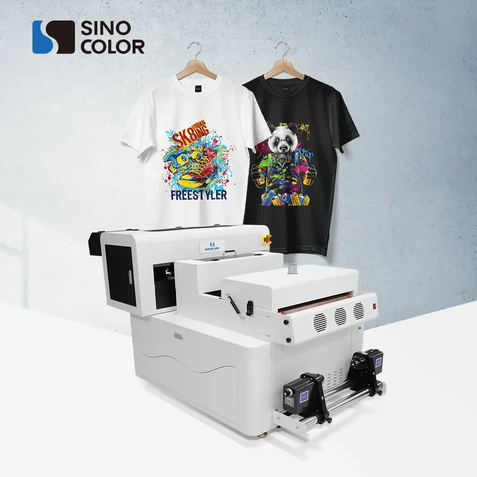 Top quality 40 60 80 cm dual heads i1600 i3200 2400dpi with shaker and dryer DIY t-shirt hoodie sportswear bag dtf printer