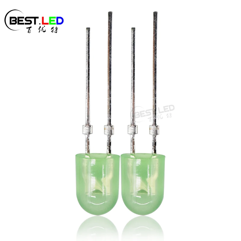 High Efficiency DIP LED with Stopper Super Bright 520nm 525nm Oval LED Green Diffused 546 5mm Oval LED Diode