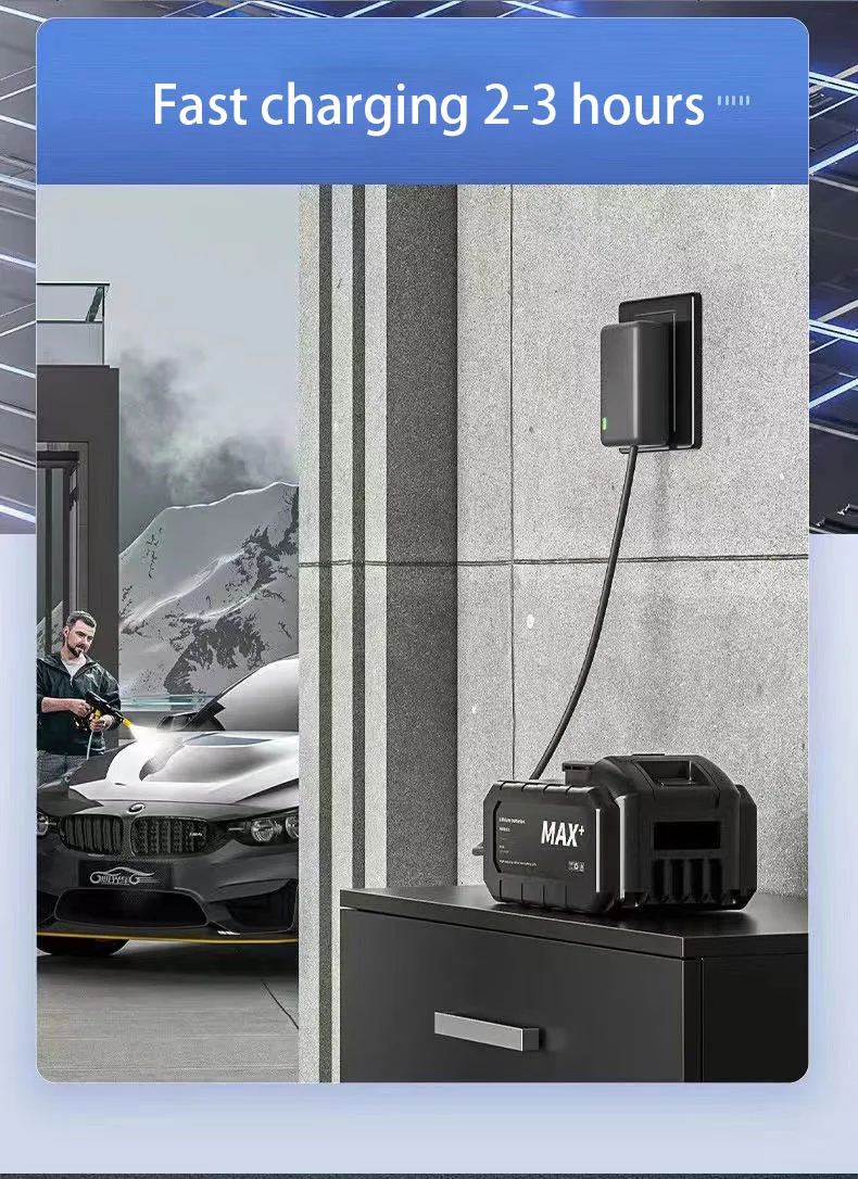 24V Portable Wireless Cordless Lithium Battery High Pressure Cleaning Water Spray Foam Gun For Car Wash