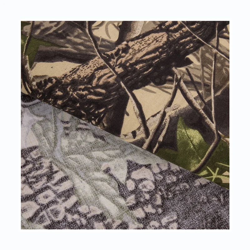 Forest Leaf Camouflage Fabric Twill Printed Polyester Cotton Tree Camouflage Ghillie Garment Fabric For Garment