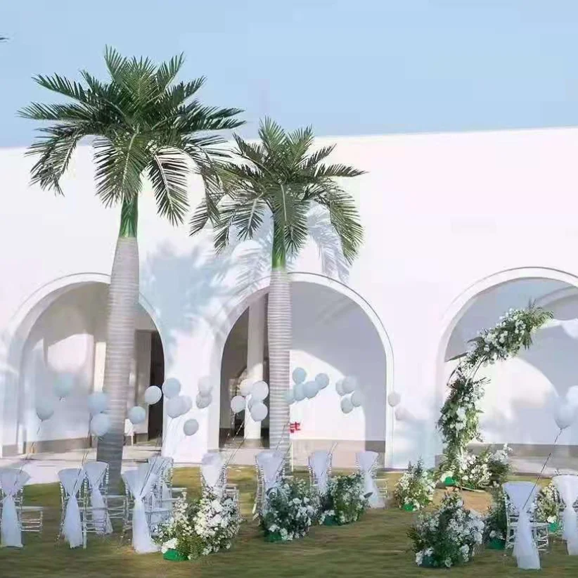 Outdoor garden ornament large artificial palm tree artificial royal palm tree