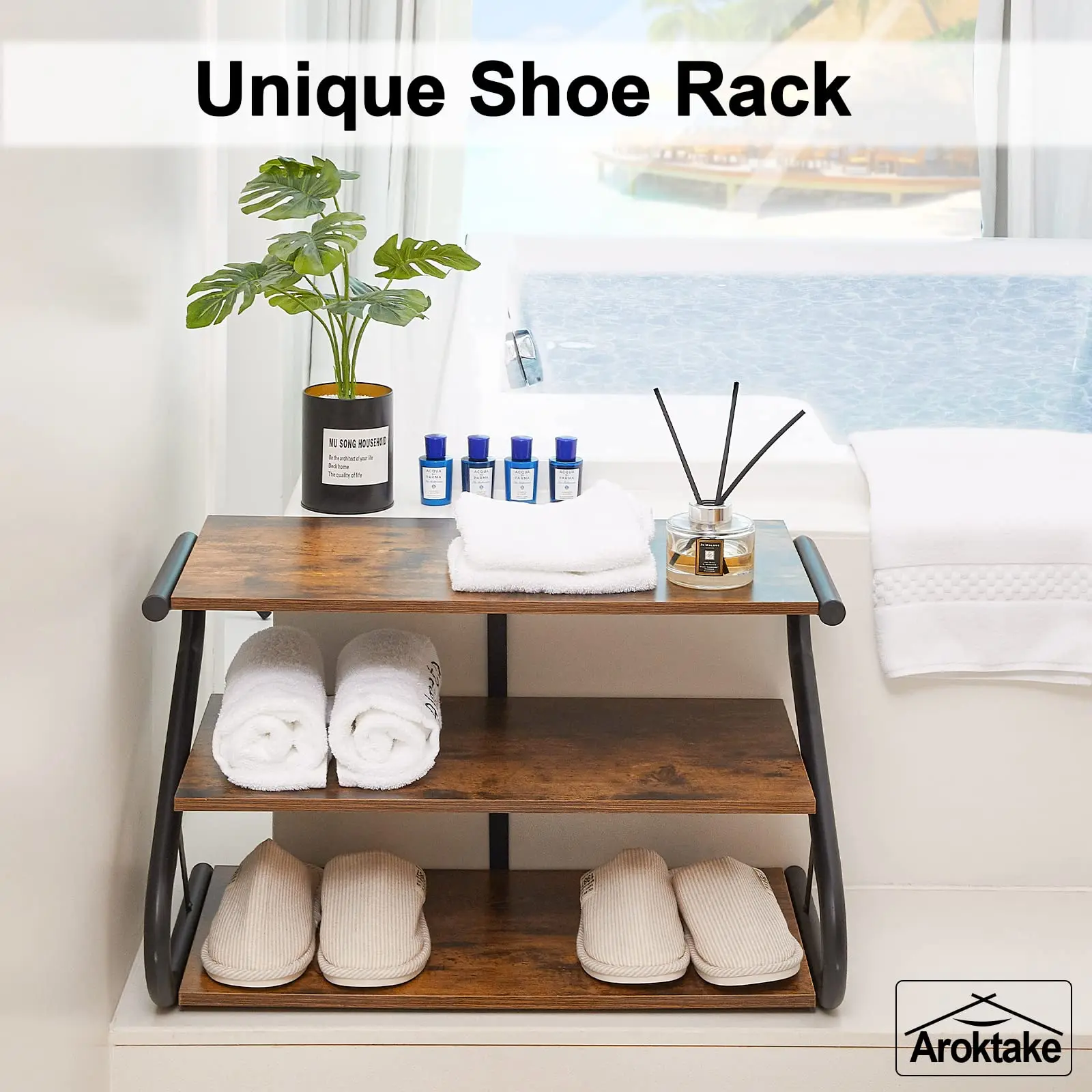 Simple multi-layer assembly dust proof storage shoe rack household stainless steel storage rack