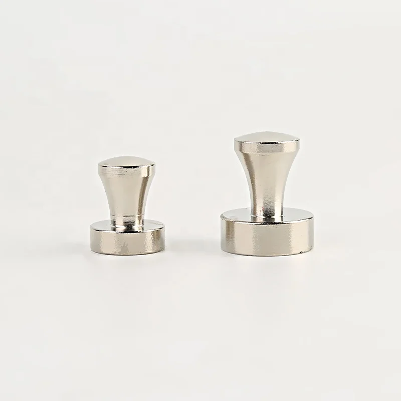 12X16mm stainless steel magnetic push pins hat magnets brushed strong push pins