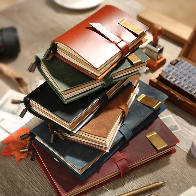 Personalized Classical Vintage Handmade Refillable Genuine Leather Notebook Travel Journal Diary 22 x 12cm