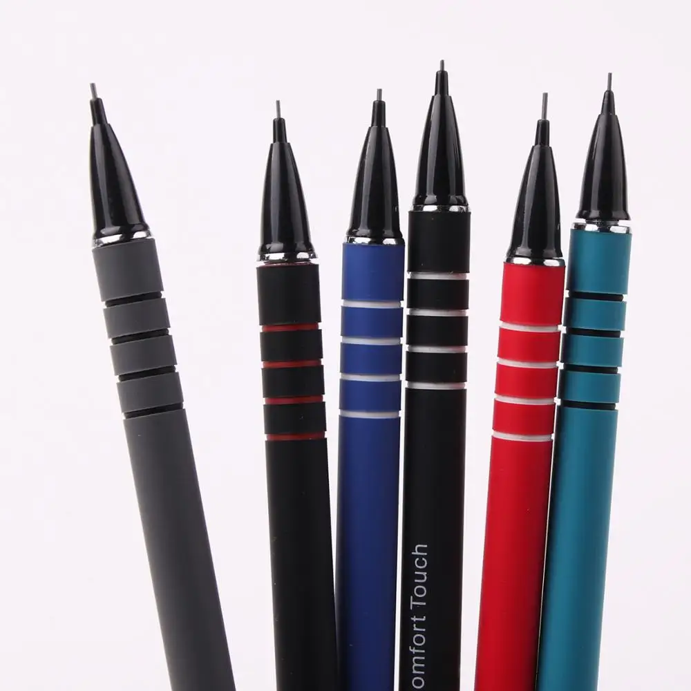 Hot selling metal clip soft barrel custom logo 0.5mm pencil mechanical pencil