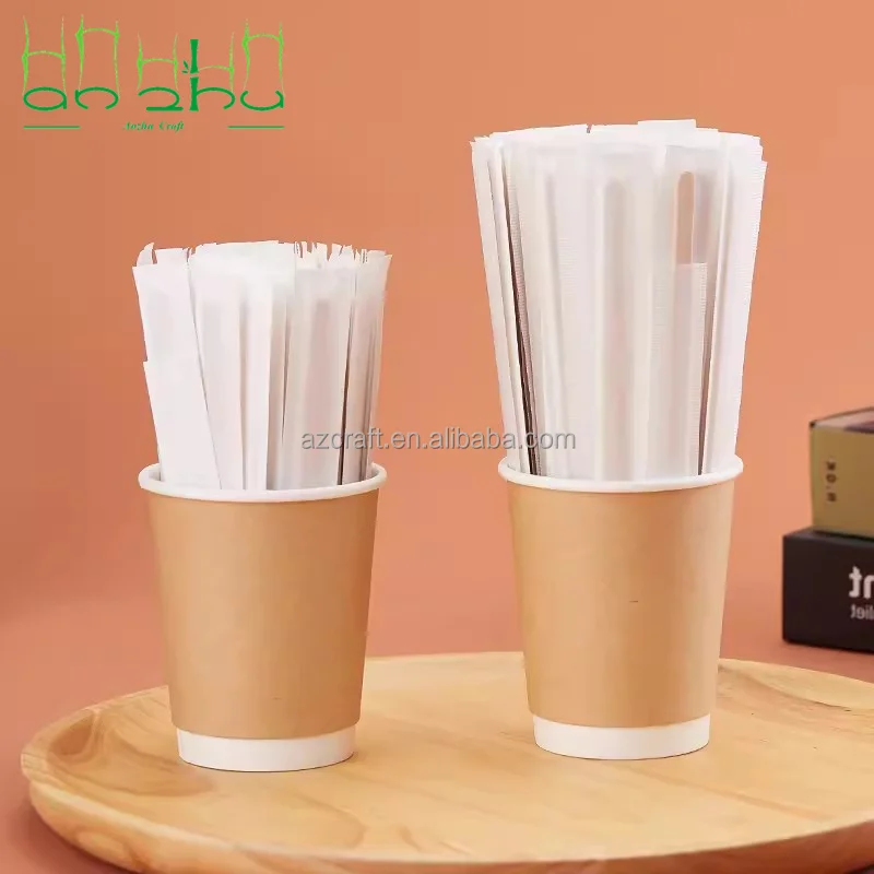 Высококачественные пищевые бамбуковые деревянные чайные кофейные Палочки Мешалки экологически чистые Упакованные мешалки для напитков