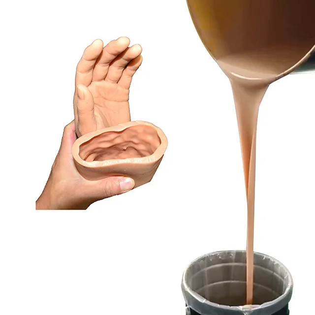 Non-toxic liquid silicone rubber for body part mold making