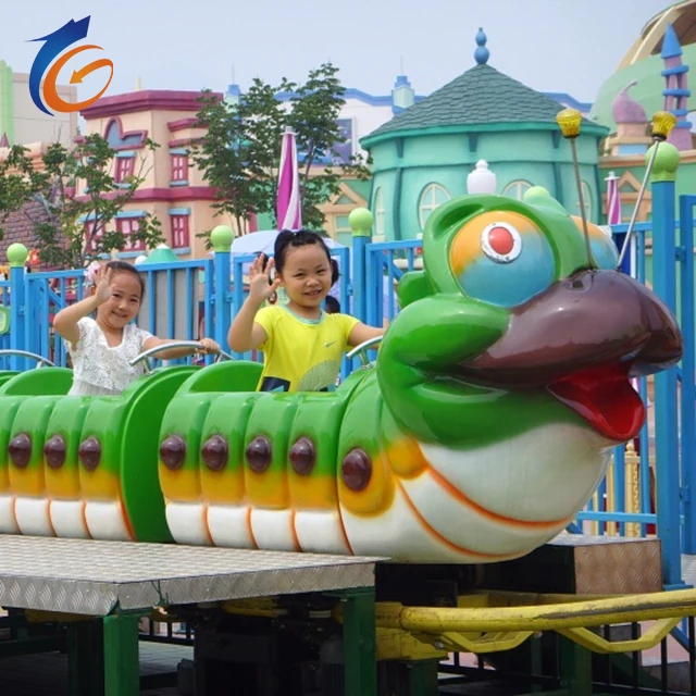 Theme Park Equipment Amusement Rides Backyard Attraction Kids Slide Dragon Train Ride Mini Roller Coaster