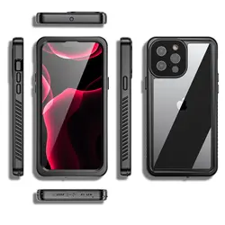 [AMZ Hot Sell] High quality PC TPU Combination Full Sealed Waterproof Cell Phone Cover for iPhone 12 13 14 15 Pro Max Plus