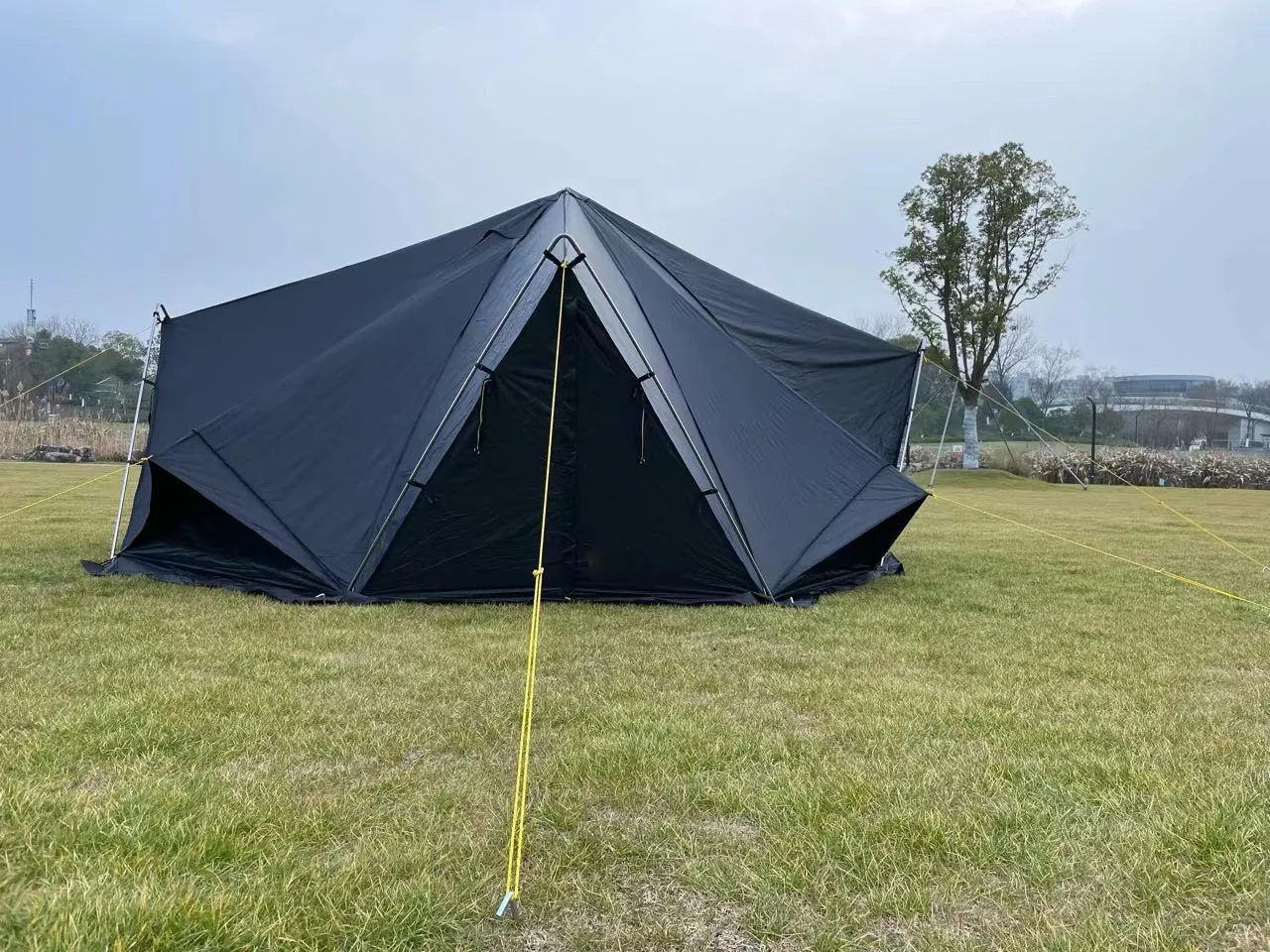 Outdoor shelter camping tent pyrmaid indian style extended shape family party event tent