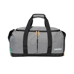 GRS certified eco-friendly natural durable recycled RPET bag two tone fabric travel duffel sport gym bag