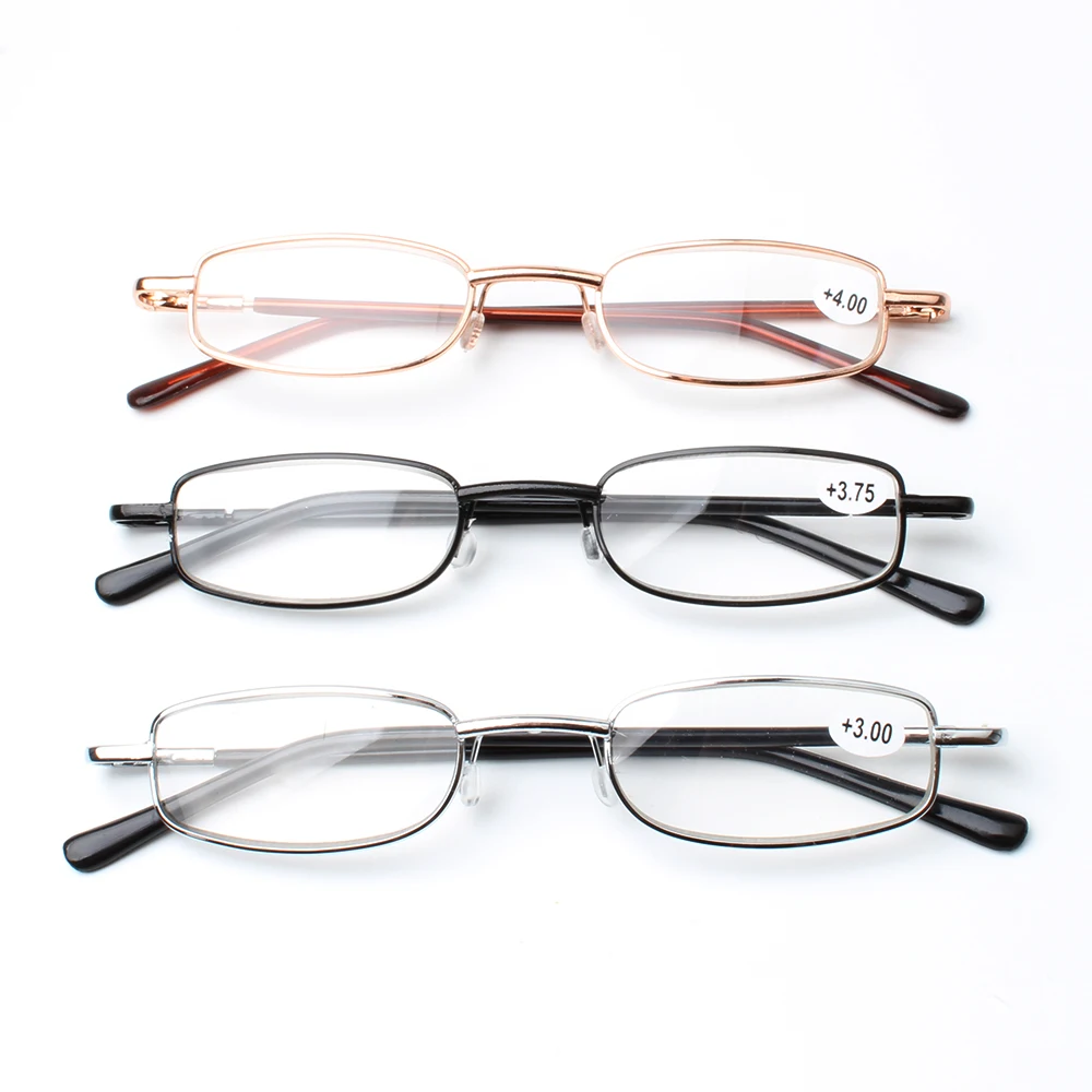 Wholesale metal frame pen tube reading glasses with case